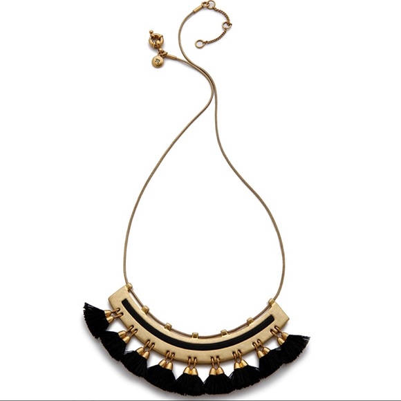 Madewell Tassel Giza Necklace in Black